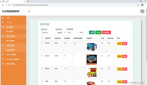 基于java办公用品管理系统设计实现